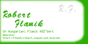 robert flamik business card